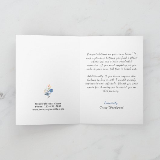 エテ実在ートマーケティング |新しい住宅所有者に感謝 サンキューカード (内部)