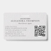 エテ実在ートモダン白黒QR写真 バッジ (Back)