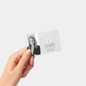 エテ実在ートモダン白黒QR写真 バッジ (Handheld)