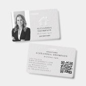 エテ実在ートモダン白黒QR写真 バッジ (Front & Back)