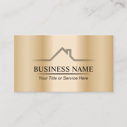 エテ実在ートモダン金ゴールド不動産仲介業者 名刺 (正面)