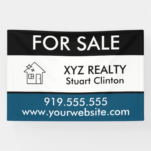 エテ実在ートロゴ不動産マーケティングカスタム屋外用 横断幕 (横)
