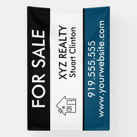 エテ実在ートロゴ不動産マーケティングカスタム屋外用 横断幕 (縦)
