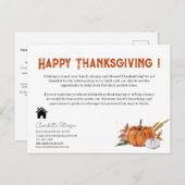 エテ実在ート不動産仲介業者バイポップ・アートのサンクスギビングレシピ シーズンポストカード (正面/裏面)