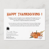 エテ実在ート不動産仲介業者バイポップ・アートのサンクスギビングレシピ シーズンポストカード (正面)