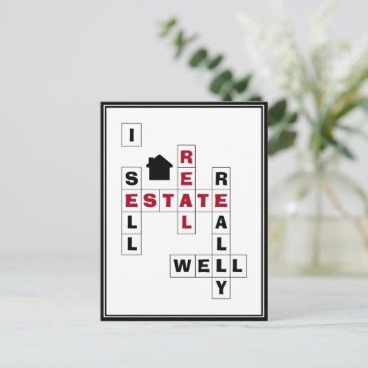 エテ実在ート不動産仲介業者マーケティング ポストカード (スタンド正面)