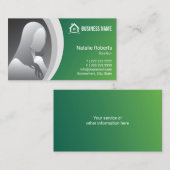 エテ実在ート不動産仲介業者モダングリーンカスタム 名刺 (正面/裏面)