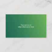 エテ実在ート不動産仲介業者モダングリーンカスタム 名刺 (裏面)