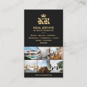 エテ実在ート不動産仲介業者モーゲージエレガントブローカーブラック 名刺 (正面)