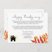 エテ実在ート不動産仲介業者感謝祭マーケティング シーズンポストカード (正面/裏面)