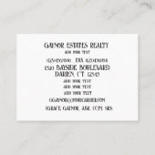 エテ実在ート不動産仲介業者 名刺 (裏面)