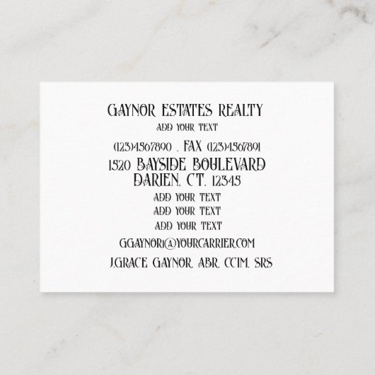 エテ実在ート不動産仲介業者 名刺 (裏面)