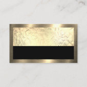 エテ実在ート屋根トップ金ゴールドのシークインと縁ど後 名刺 (裏面)