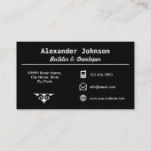 エテ実在ート建築ストーンウォールブリックリング 名刺 (裏面)