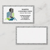 エテ実在ート建築ビルダー |スチール縁ど 名刺 (正面/裏面)