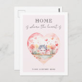 エテ実在ート水カラーハートホーム ポストカード (正面/裏面)