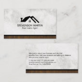 エテ実在ート産業大理石と木製トリム 名刺 (正面/裏面)