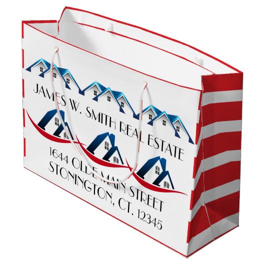 エテ実在ート紙トート ラージペーパーバッグ (裏面アングル)