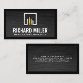 エテ実在ート金ゴールドシルバーロゴ 名刺 (正面/裏面)