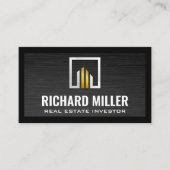 エテ実在ート金ゴールドシルバーロゴ 名刺 (正面)