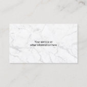 エテ実在ート金ゴールドハウスロゴ不動産仲介業者大理石フォト 名刺 (裏面)