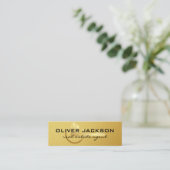 エテ実在ート金ゴールド鍵建物ロゴ スキニー名刺 (スタンド正面)