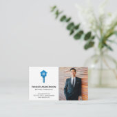 エテ実在ート鍵ホームロゴ |ビジネスマン 名刺 (スタンド正面)