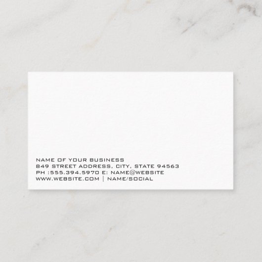 エテ実在ート鍵 |大理石の背景 名刺 (裏面)