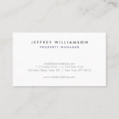 エテ実在ート、アーキテクト、ブルーの建物ロゴ 名刺 (裏面)