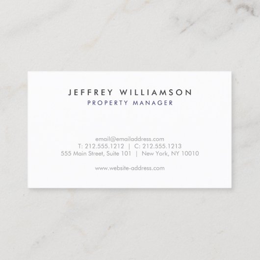 エテ実在ート、アーキテクト、ブルーの建物ロゴ 名刺 (裏面)