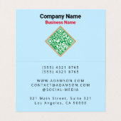 エテ実在ート&ハウスブローカ(QRCode)不動産仲介業者折り畳み 名刺 (内部フラット)