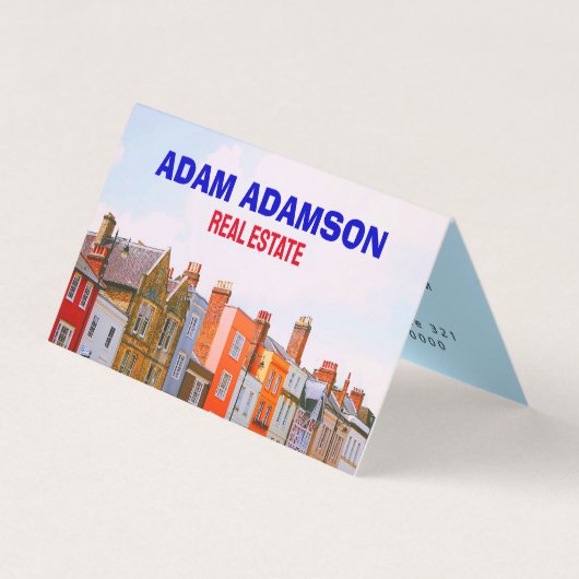 エテ実在ート&ハウスブローカ(QRCode)不動産仲介業者折り畳み 名刺 (正面)