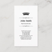 エテ実在ート – プロフェッショナルモダン白黒 名刺 (裏面)