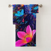 エテ白熱［赤熱］光を放つリアジャングルオアシスデザイン バスタオルセット (インサイチュ)