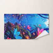 エテ白熱［赤熱］光を放つリアジャングルオアシスデザイン バスタオルセット (ハンドタオル)