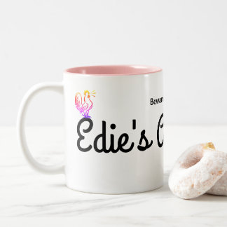エディのオートショップTシャツ、ルースターに注意 ツートーンマグカップ