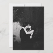 エディはっきりしたブモダン・ブラック・ブラシ・スクリプト写真結婚の写真 セーブザデート (裏面)