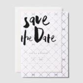 エディはっきりしたブモダン・ブラック・ブラシ・スクリプト写真結婚の写真 ベラム紙招待状 (オフセット (招待状))