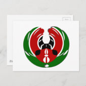 エディコンテンポラリーケニア国旗のパターンアートデザイン。 ポストカード (正面/裏面)