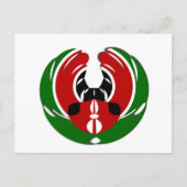 エディコンテンポラリーケニア国旗のパターンアートデザイン。 ポストカード (正面)