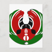 エディコンテンポラリーケニア国旗のパターンアートデザイン。 ポストカード (正面)