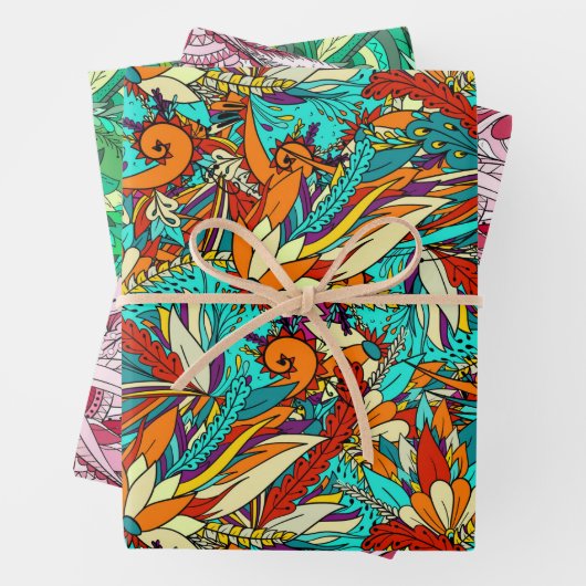 エディショカラフルンカリブのパッパピアブラット ラッピングペーパーシート (インサイチュ)