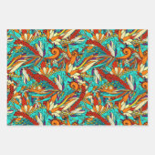 エディショカラフルンカリブのパッパピアブラット ラッピングペーパーシート (正面)