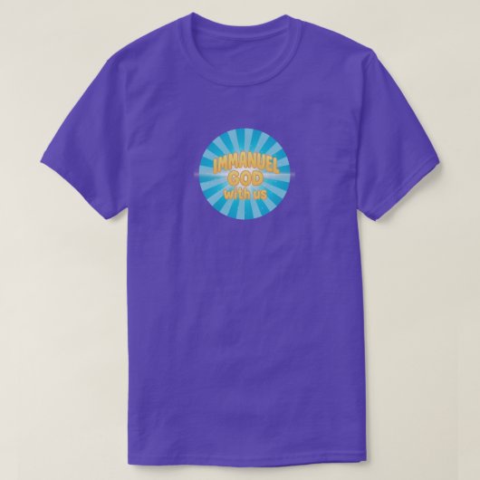 (エディション3) イマニュエル - 神は我らと共にいる - キリスト教 Tシャツ (デザイン正面)