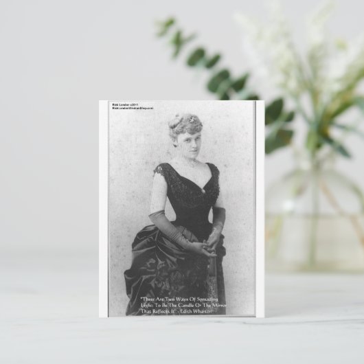 エディスウォートン「光を広げる」引用文ギフト&カード ポストカード (スタンド正面)