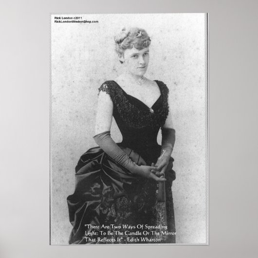 エディスウォートン「光を広げる」引用文ポスター ポスター (正面)