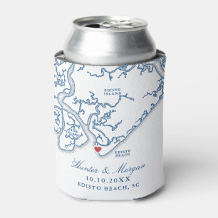 エディストビーチの結婚式の引き出物 エディスト島の地図 缶クーラー