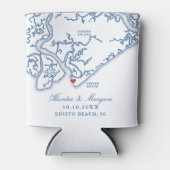 エディストビーチの結婚式の引き出物 エディスト島の地図 缶クーラー (正面)