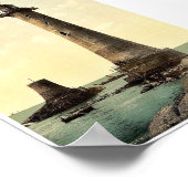 エディストーンライトハウスプリマス，イングランドクラシックPh ポスター (角)