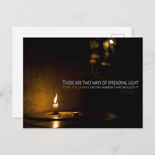 エディス感動的ウォートン引用文「ライト」 ポストカード (正面/裏面)